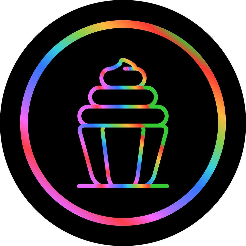 Cupcake-Vektor-Symbol vektor