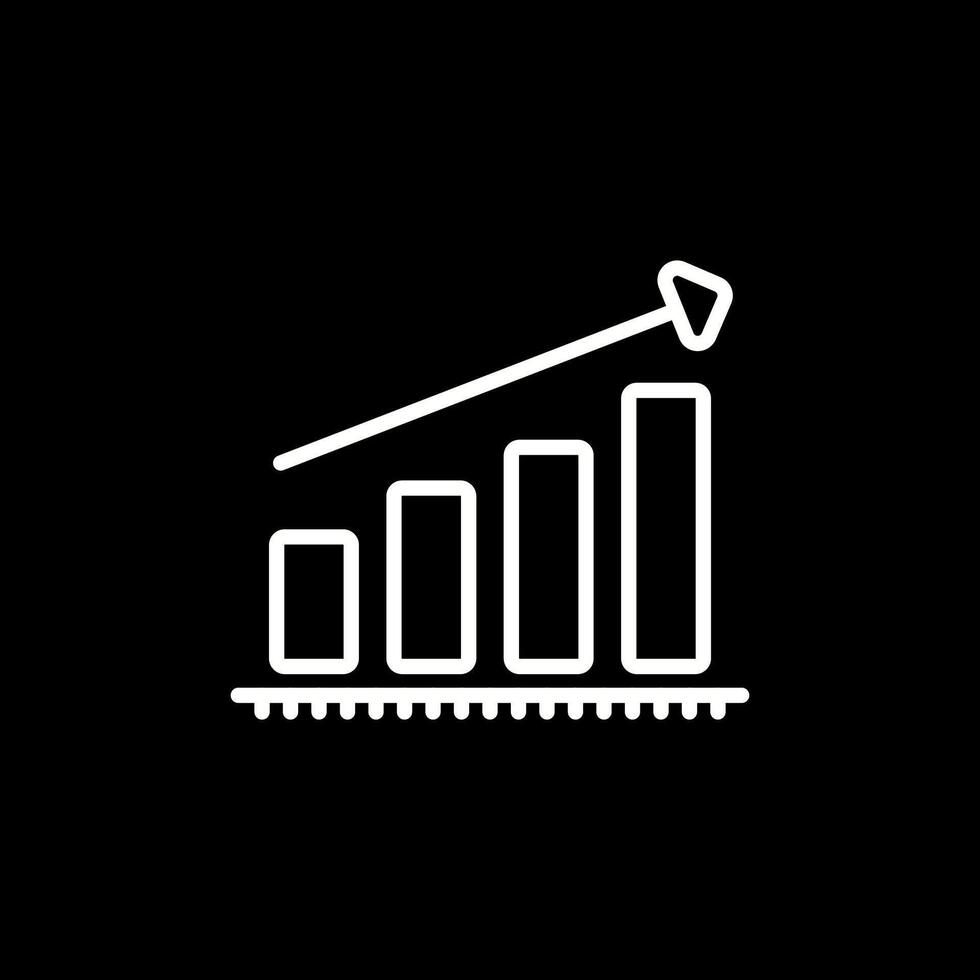 Diagram ökande vektor ikon