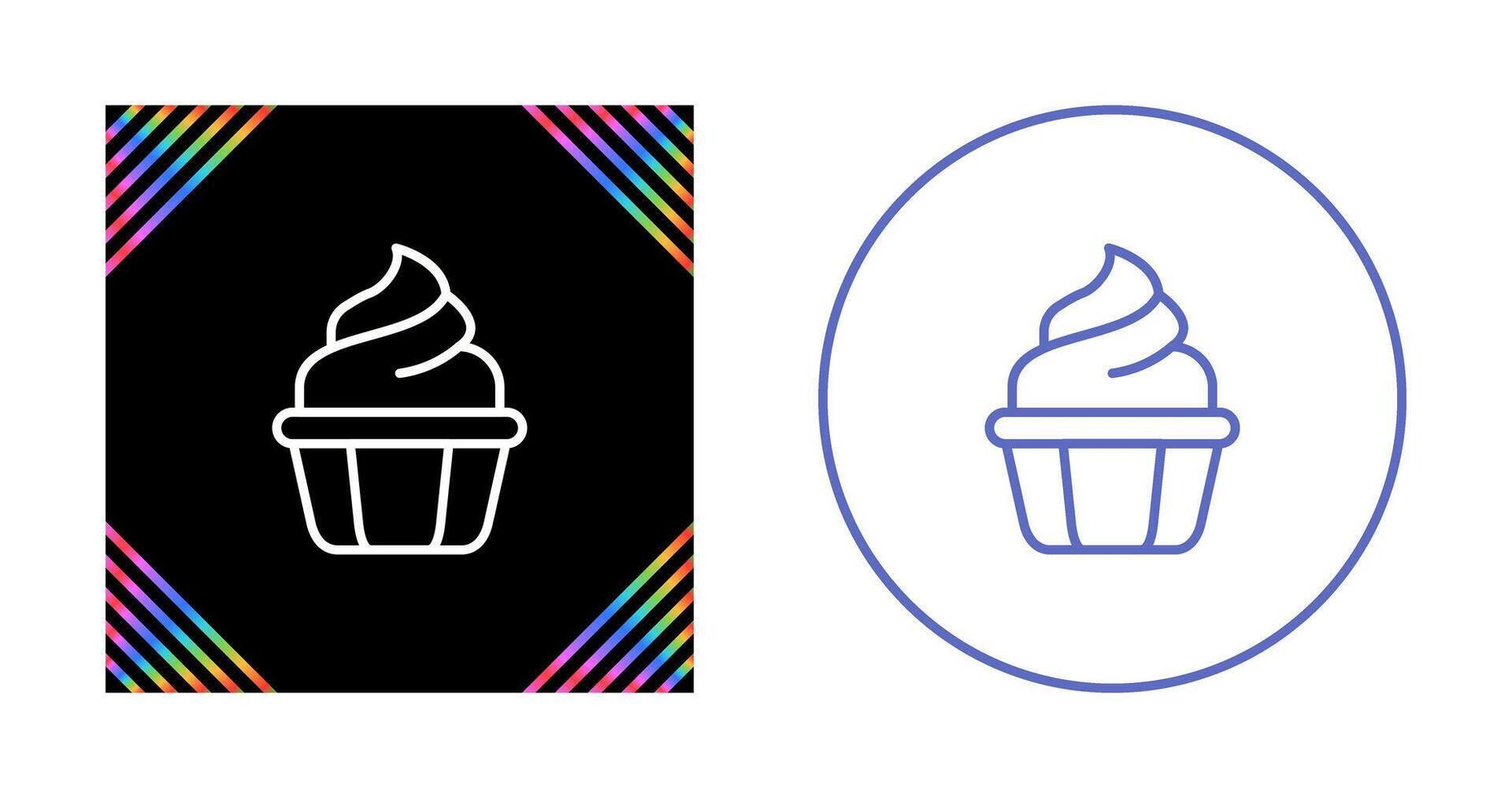 Cupcake-Vektor-Symbol vektor