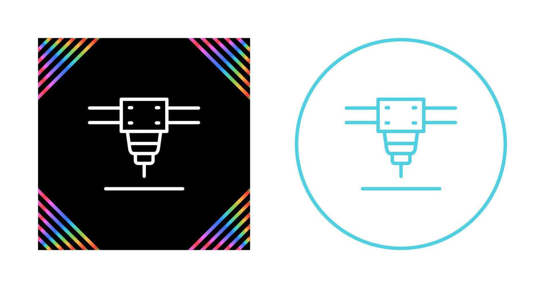 Laser- Schneiden Maschine Vektor Symbol