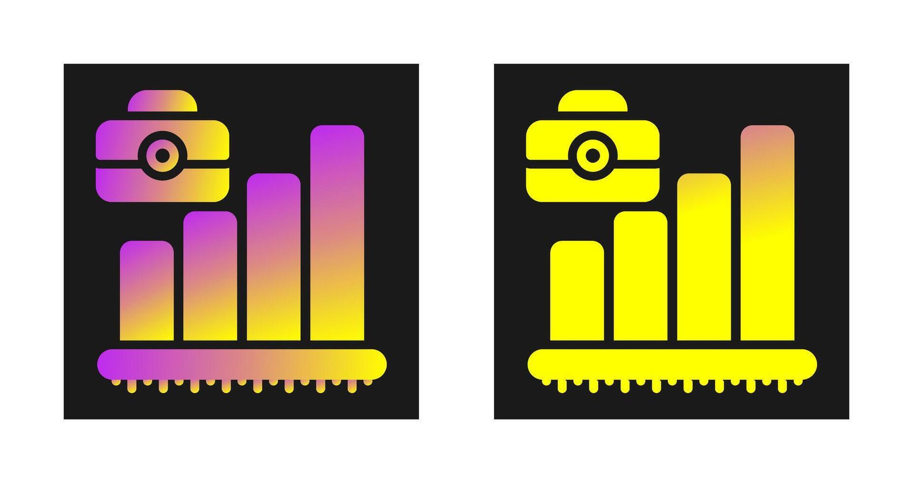 Aktentasche mit Diagramm Vektor Symbol