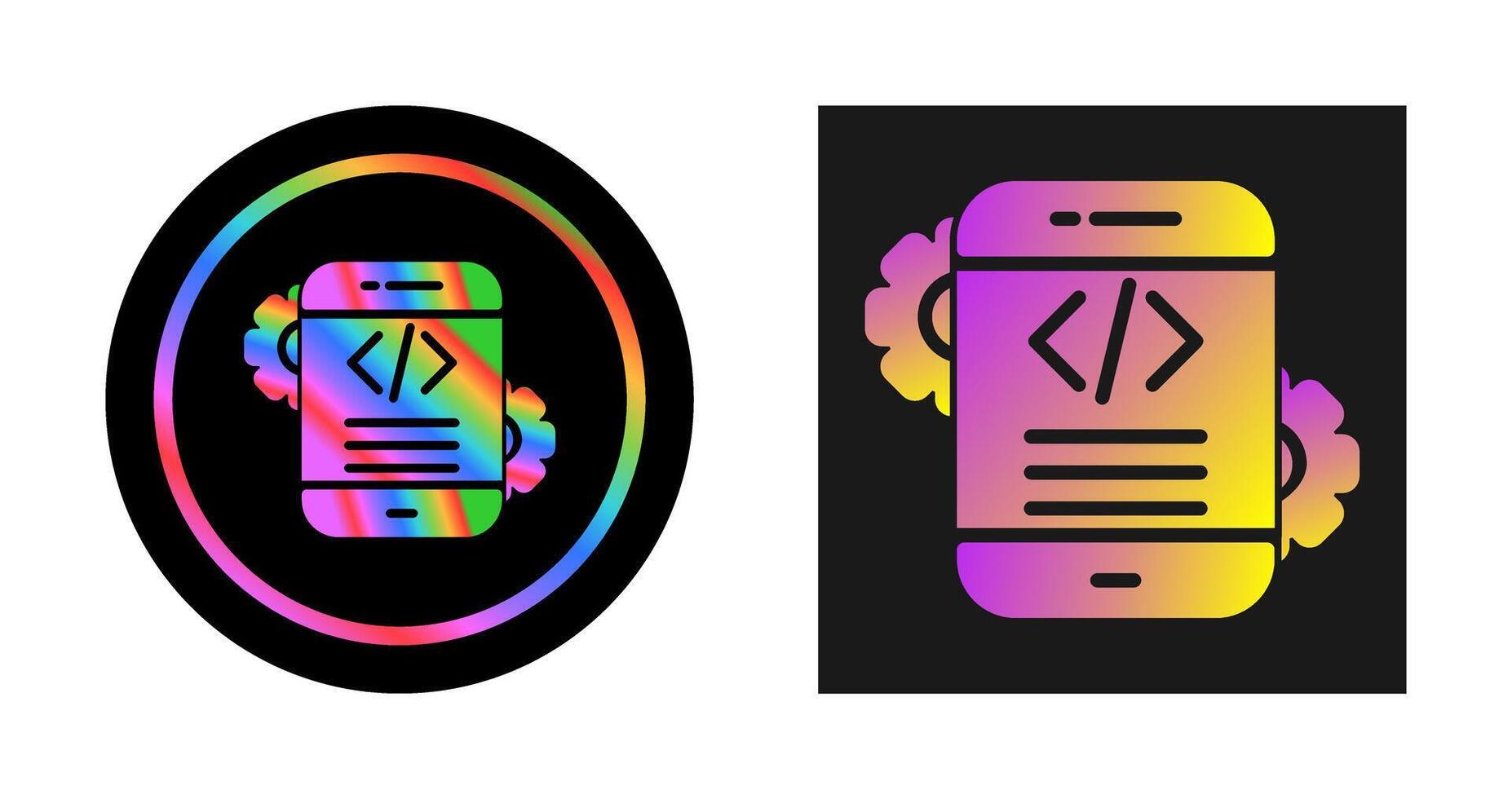 mobil app utveckling vektor ikon
