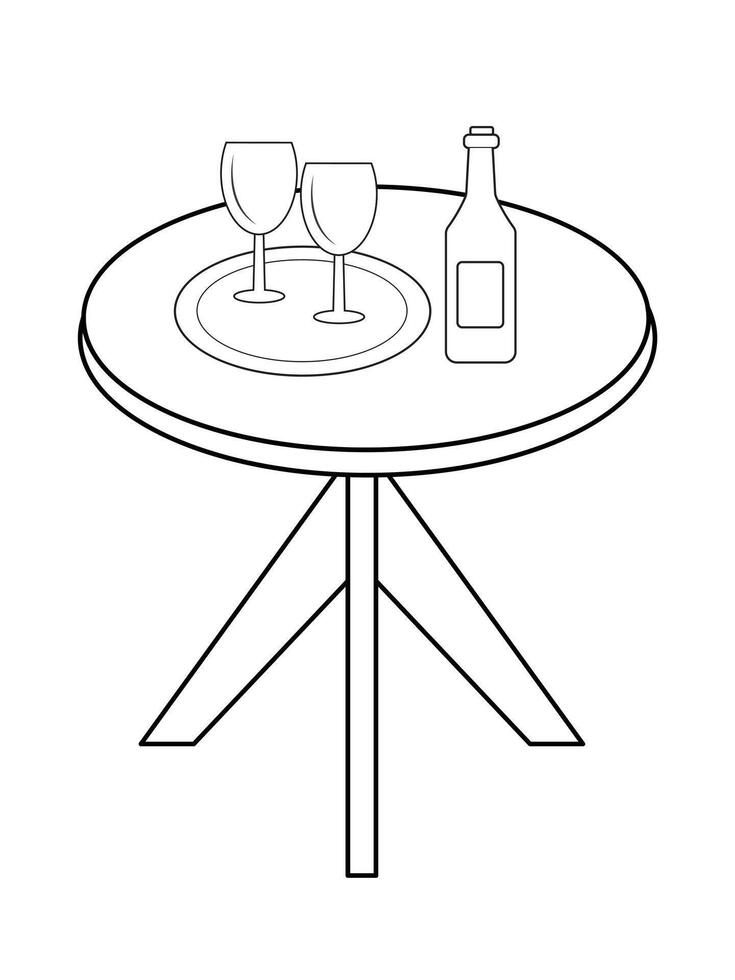 kaffe och te tabell med glas och trä- tabell, kopp av varm te och te blad på de trä- tabell och de te plantager bakgrund vektor