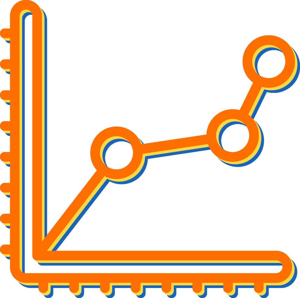 Liniendiagramm-Vektorsymbol vektor