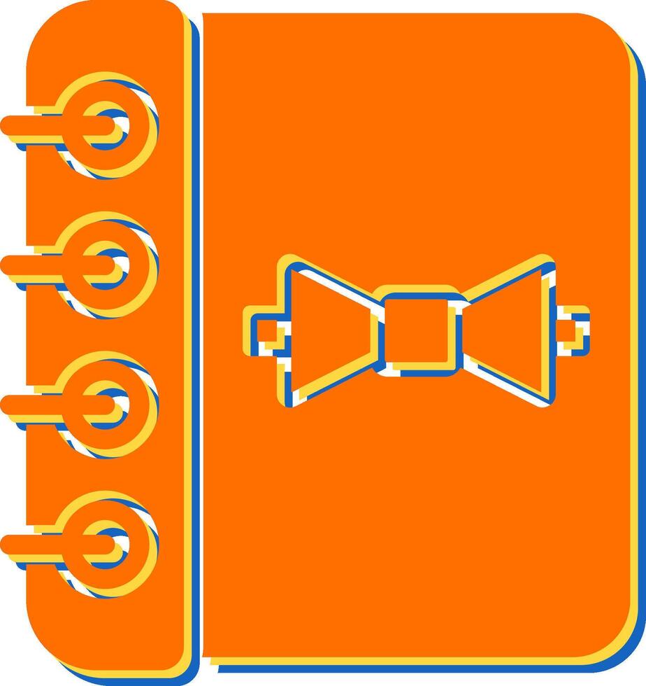 anteckningsbok med band vektor ikon