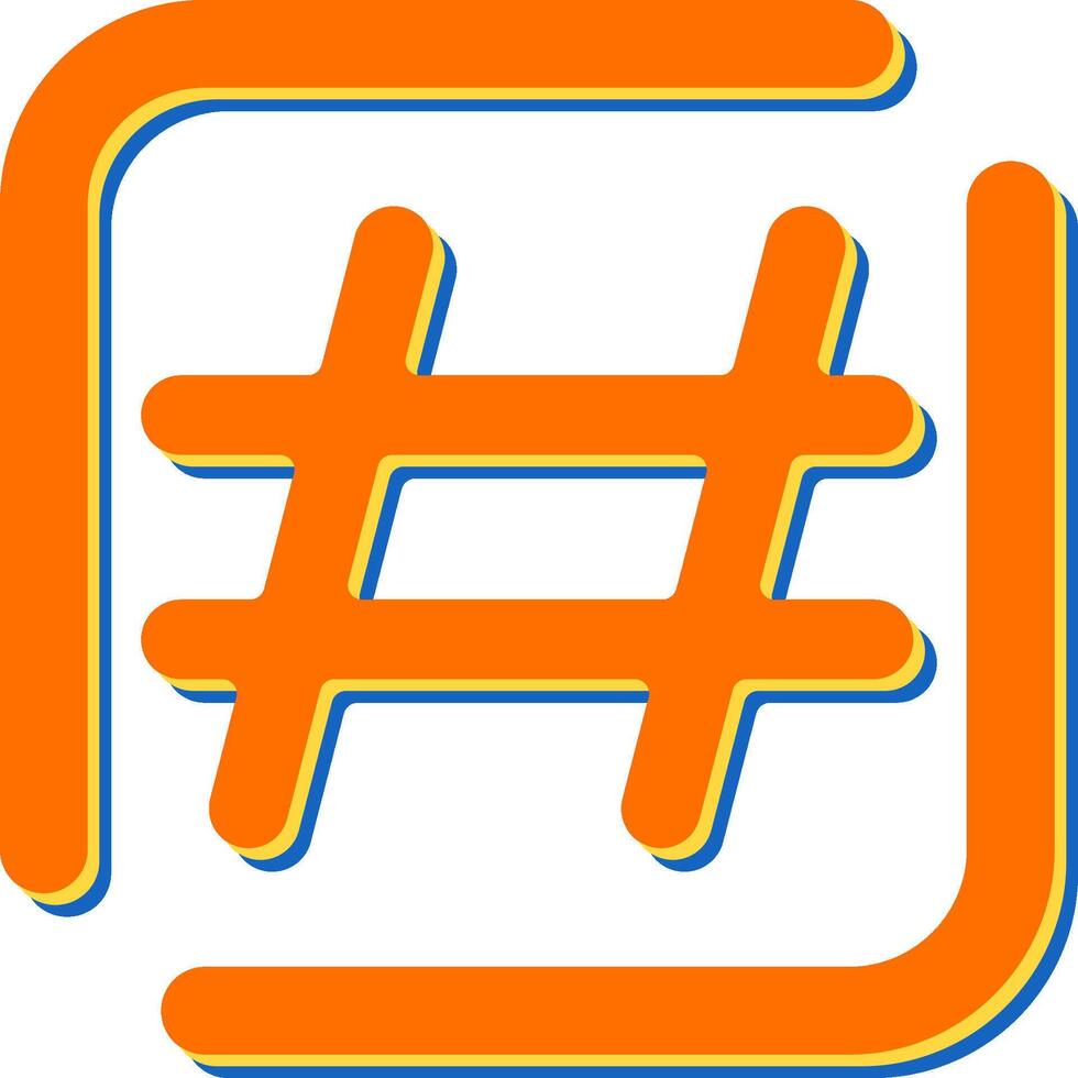 Hashtag-Vektorsymbol vektor