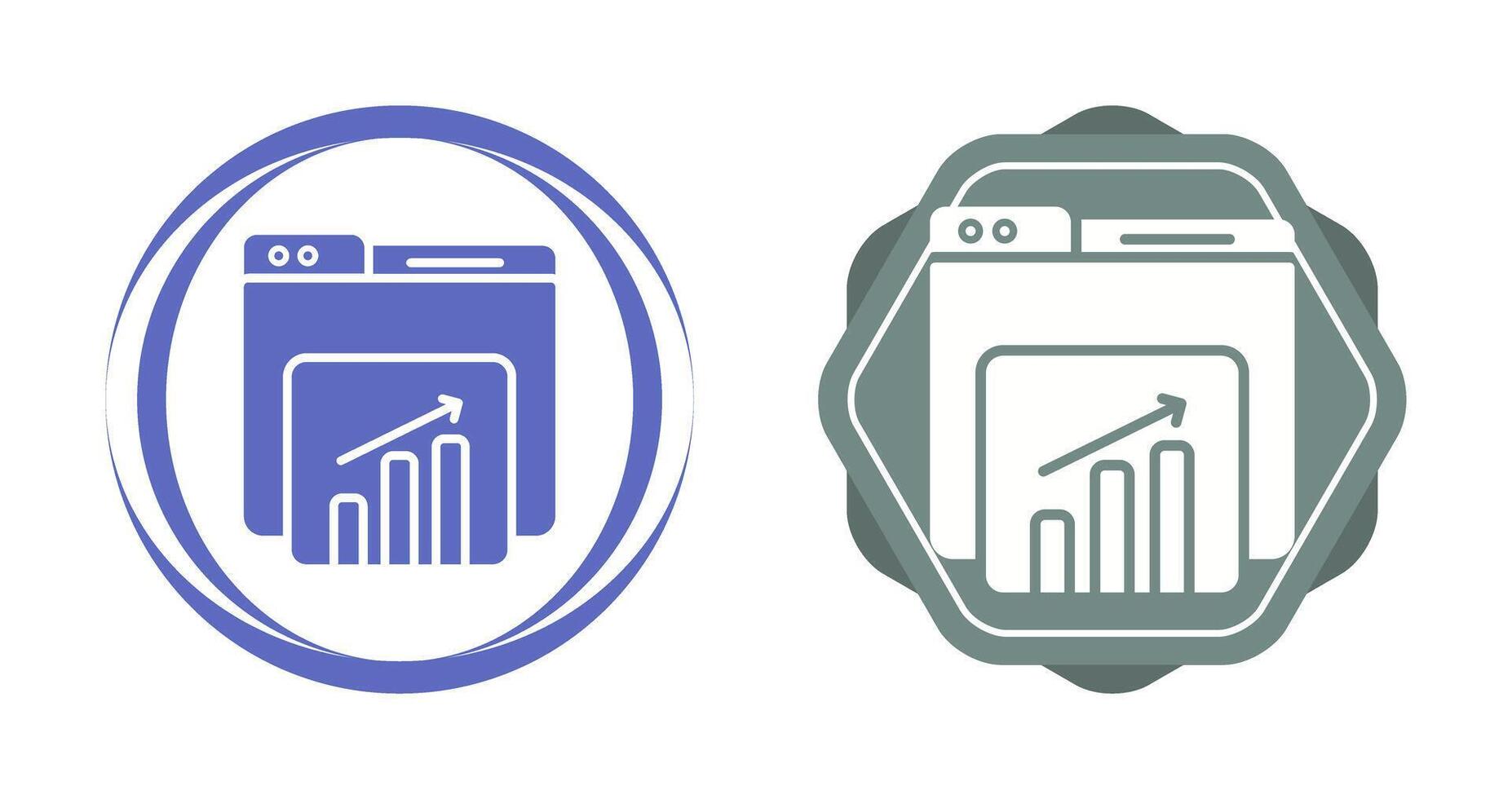 Webseite Statistiken Vektor Symbol