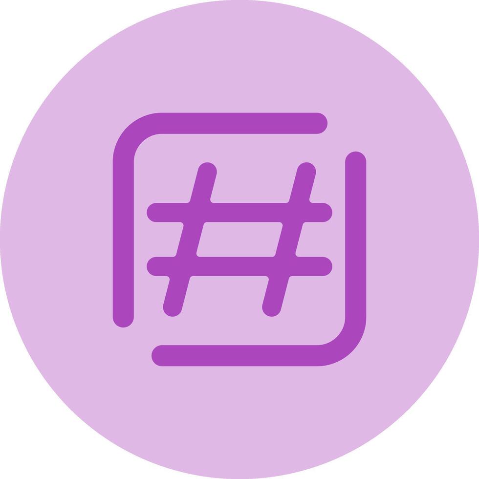 hashtag vektor ikon