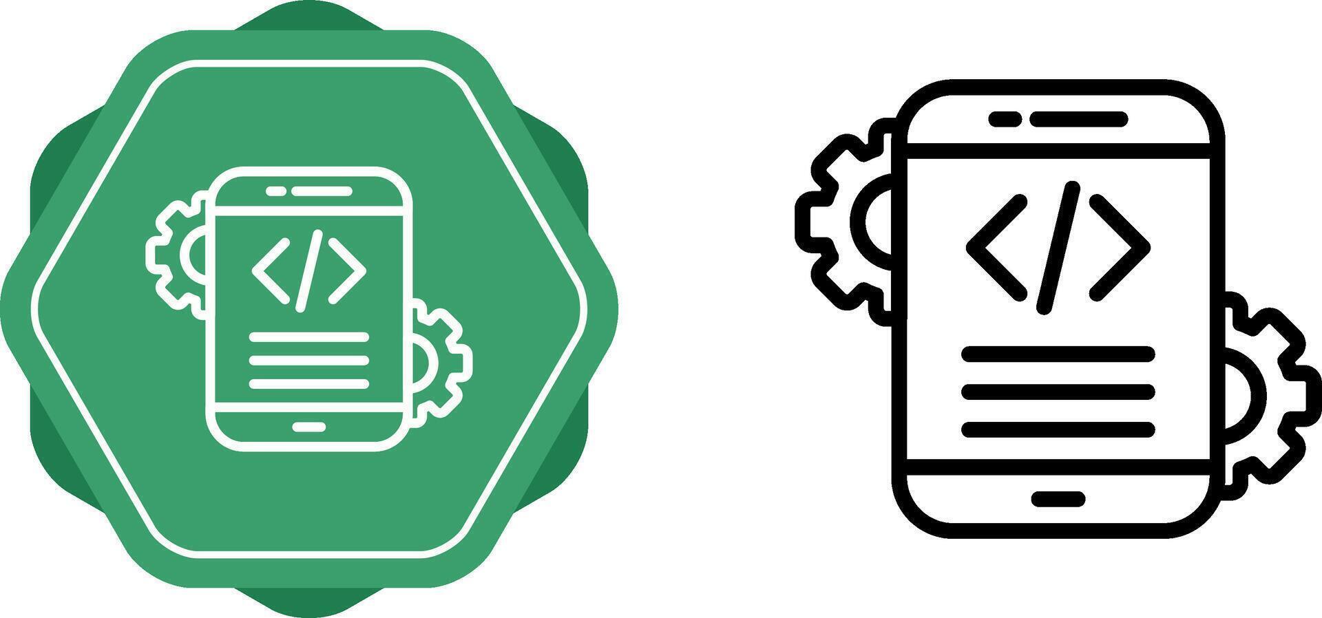 Handy, Mobiltelefon App Entwicklung Vektor Symbol