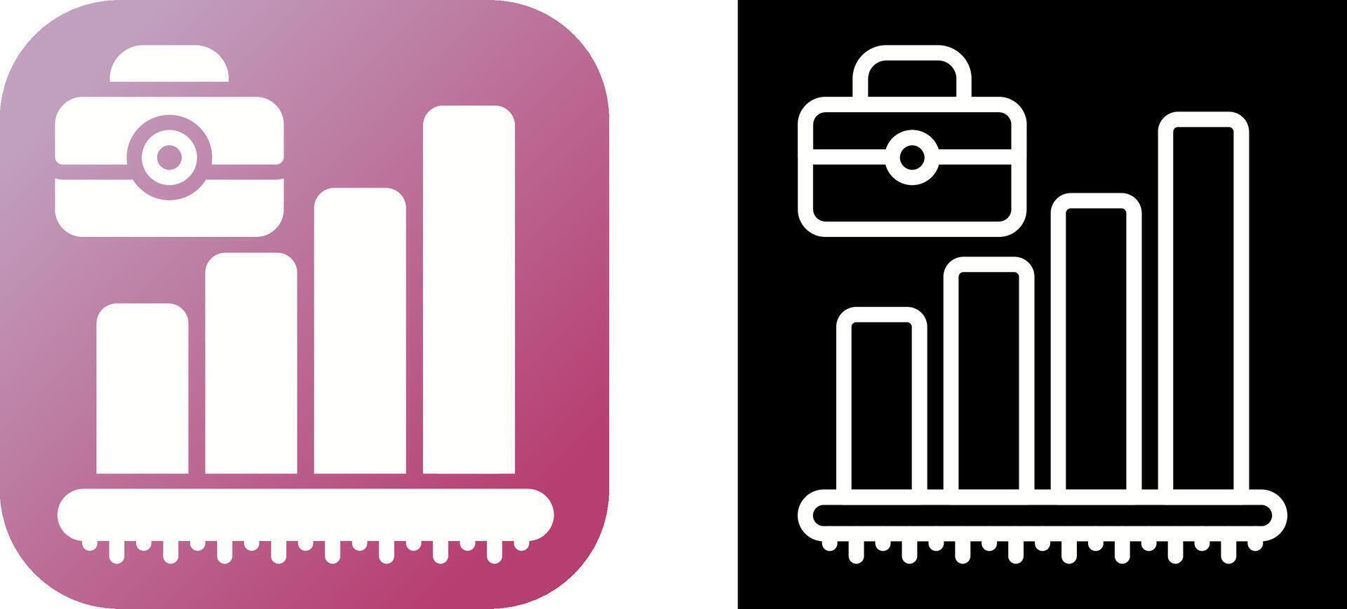 portfölj med Diagram vektor ikon