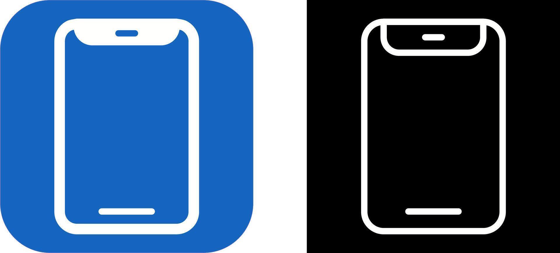 Handy, Mobiltelefon Einkerbung Vektor Symbol