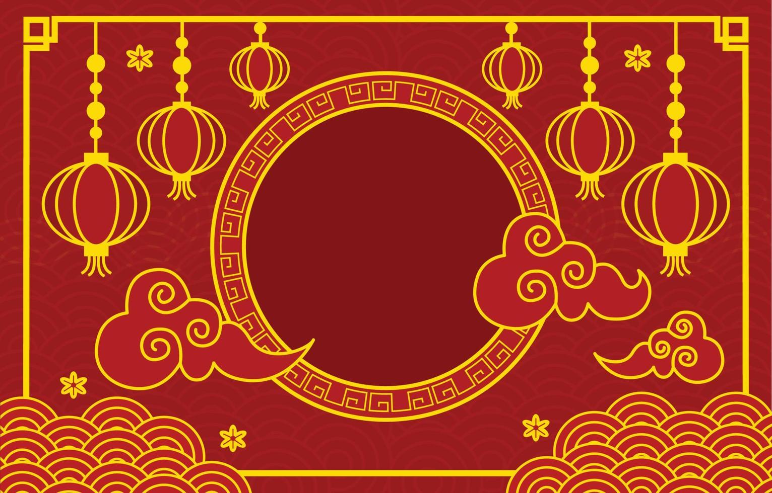 roter Hintergrund des chinesischen Neujahrs vektor