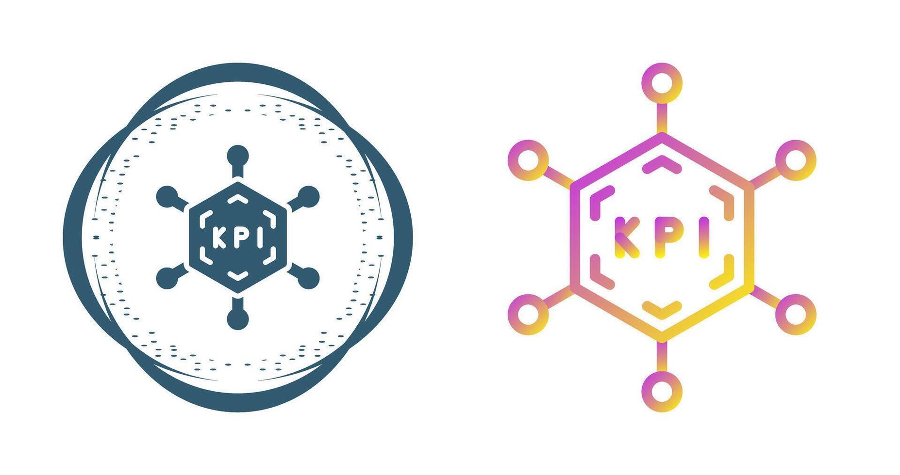nyckel prestanda indikatorer vektor ikon
