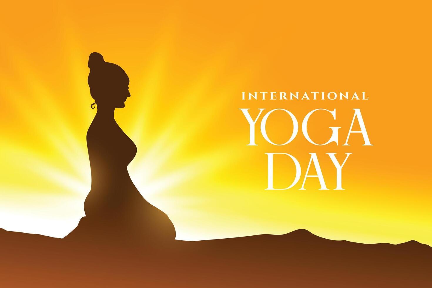 feiern International Yoga Tag mit ayurvedisch inspiriert Hintergrund vektor