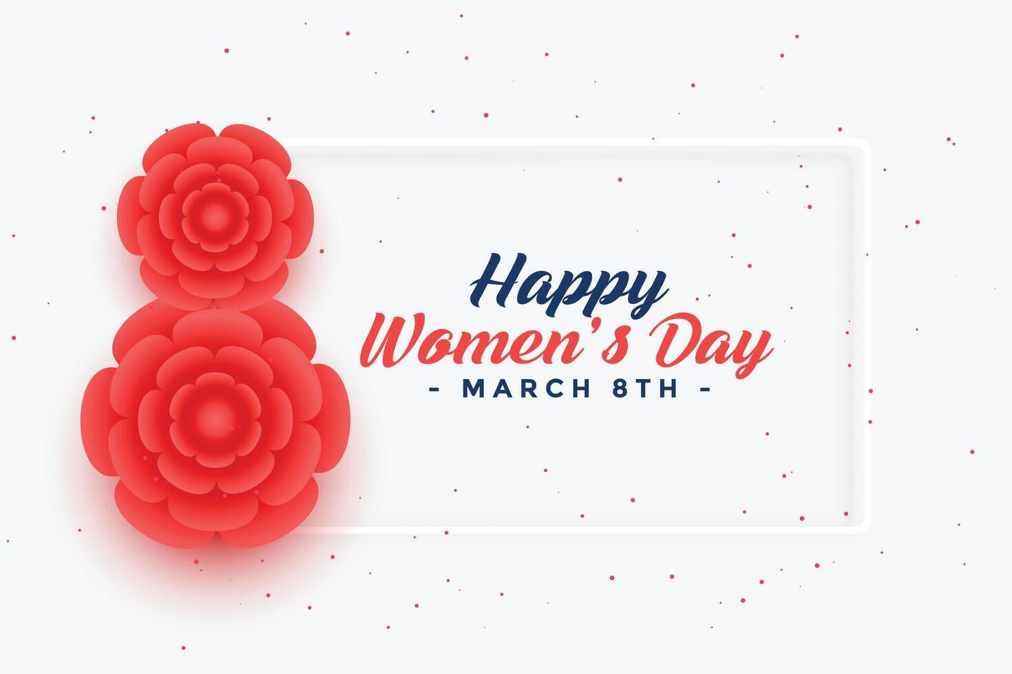 glücklich Damen Tag 8 .. März kreativ Design Hintergrund vektor