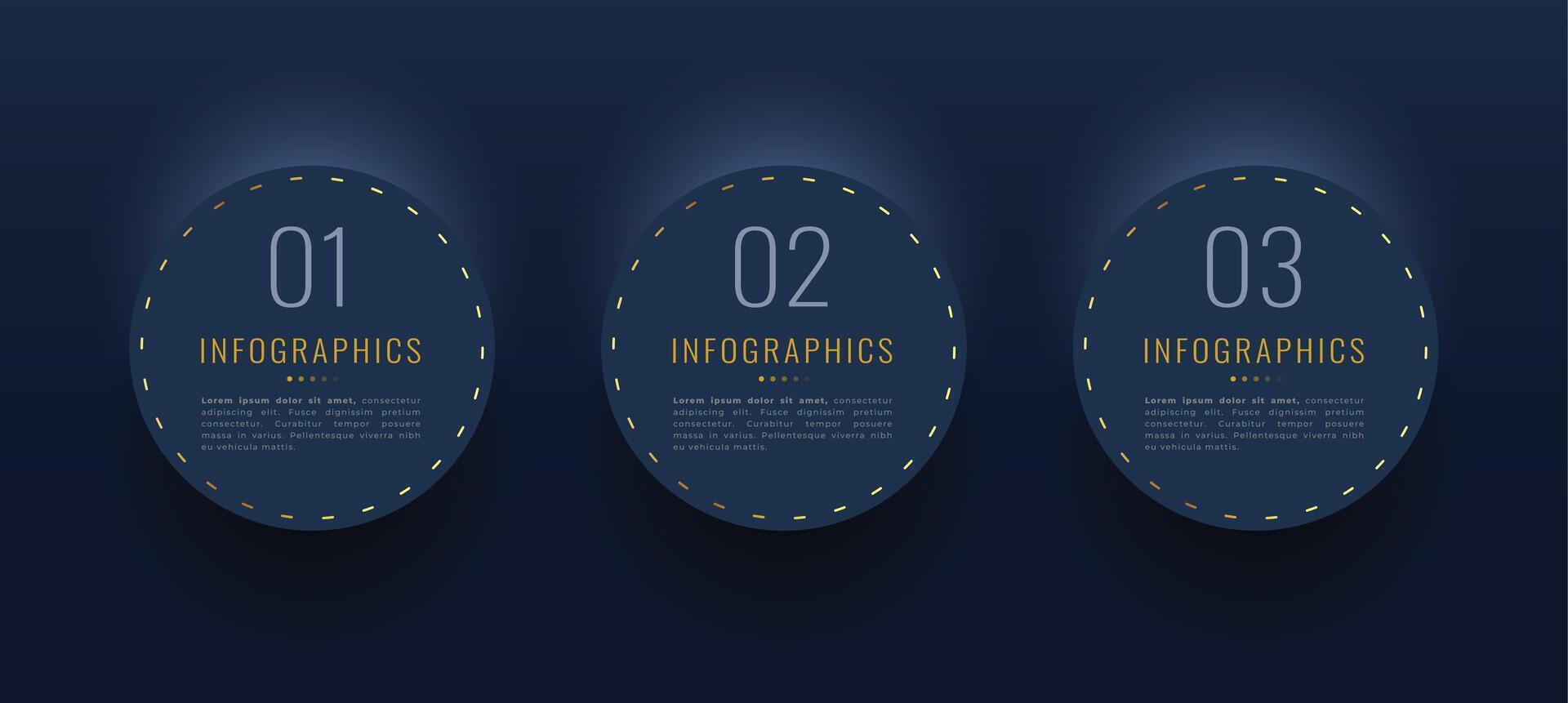 steg för steg guide till Framgång med gyllene infographic baner vektor