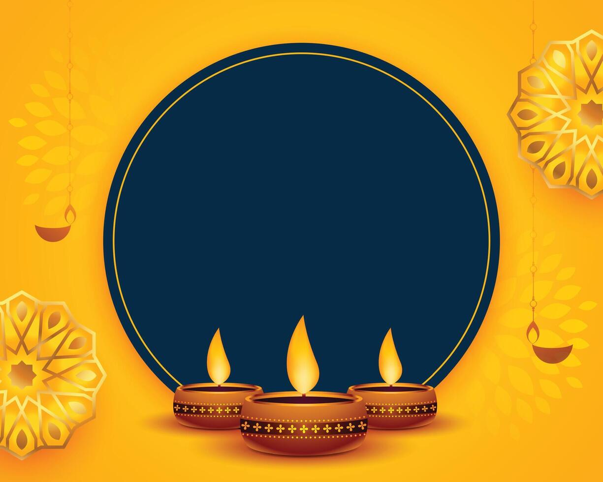 indisk festival diwali bakgrund med bild eller text Plats vektor