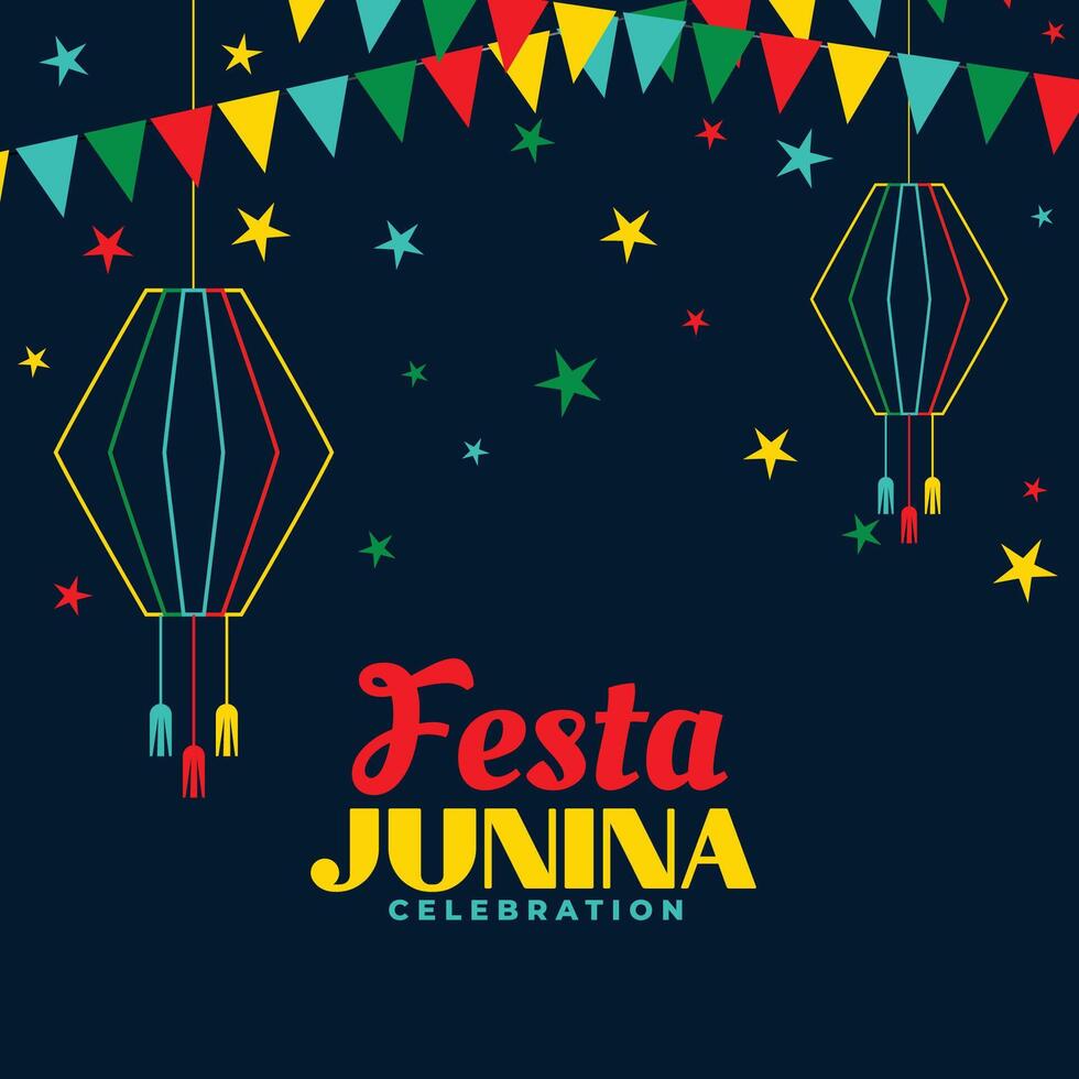 Feier Karte zum festa junina Veranstaltung Vektor Illustration