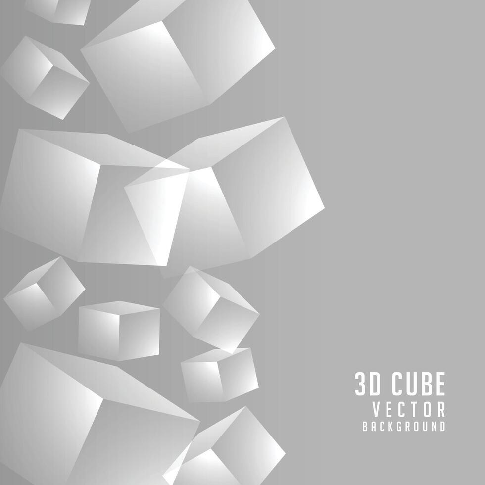 abstrakt 3d cuboid fast blockera geometrisk bakgrund vektor