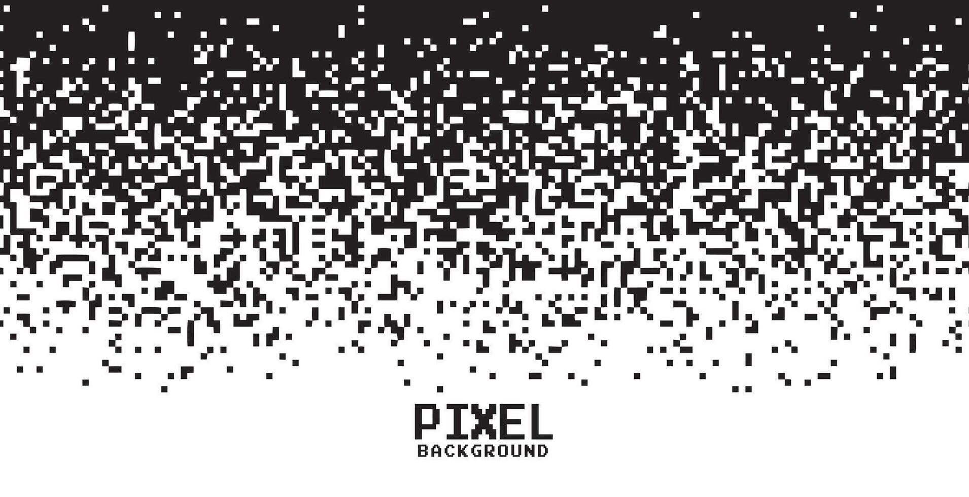 Pixel Gradient im schwarz und Weiß Hintergrund vektor