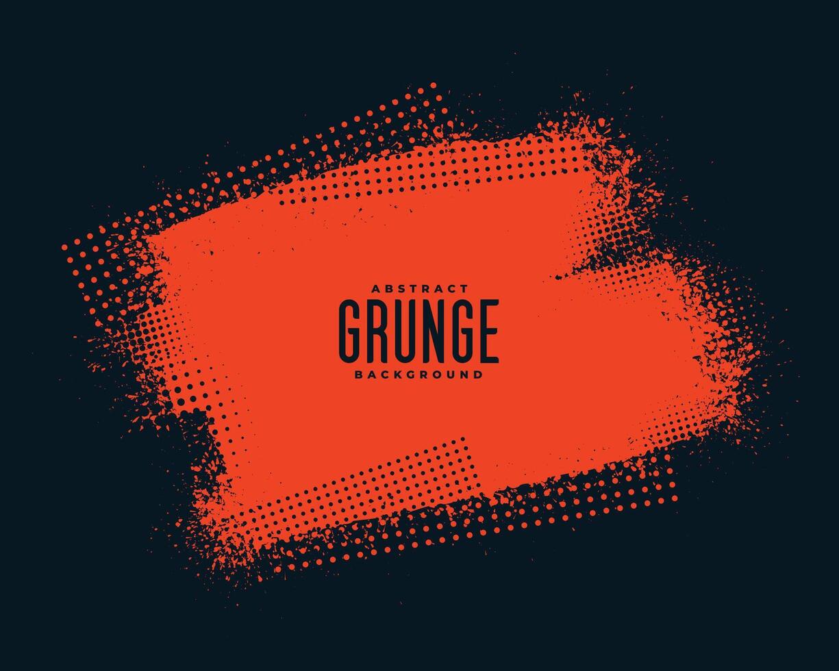 rot Halbton Grunge auf schwarz Hintergrund vektor