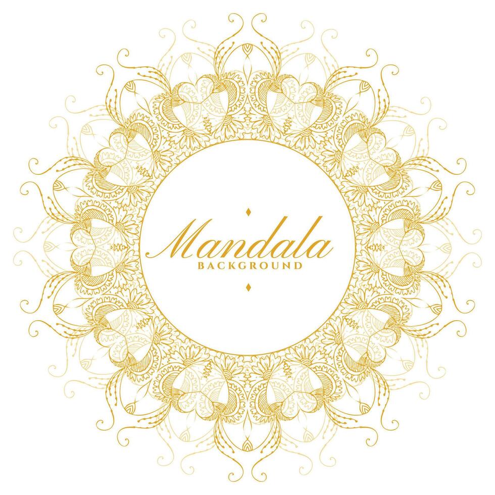 Henna inspiriert golden Mandala Textur Hintergrund Design vektor
