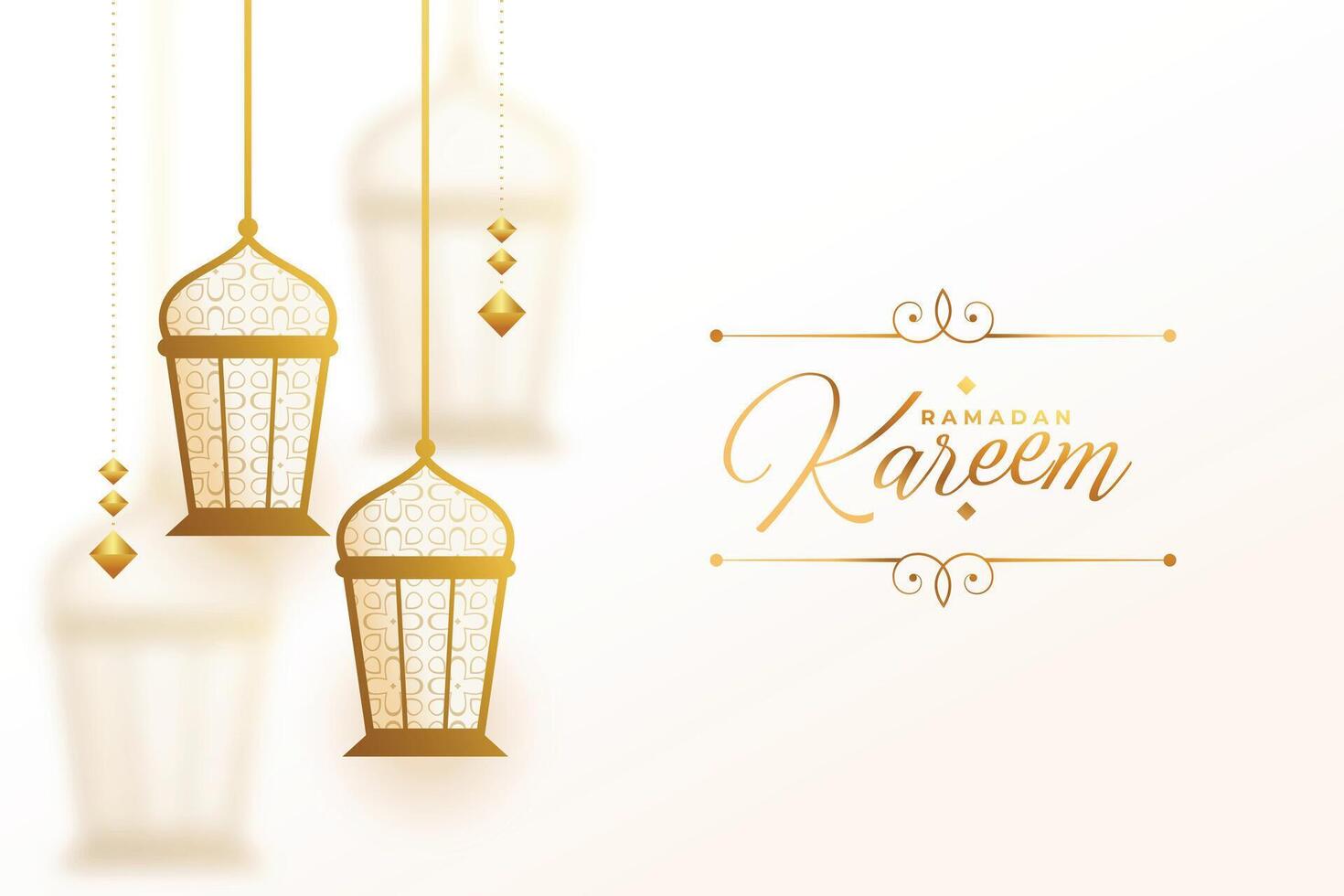 arabicum ramadan kareem islamic baner med dekorativ lyktor vektor