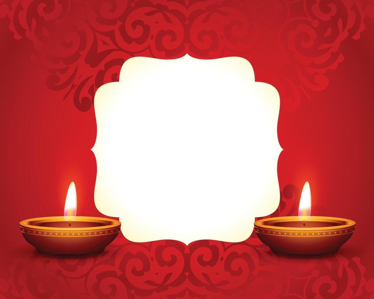 trevlig traditionell diwali festival affisch med bild eller text Plats vektor