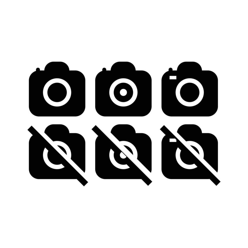 kamera svart ikon, begrepp illustration, vektor platt symbol, glyf tecken. Resurser grafisk element design. vektor illustration med Ansökan och teknologi ui teman