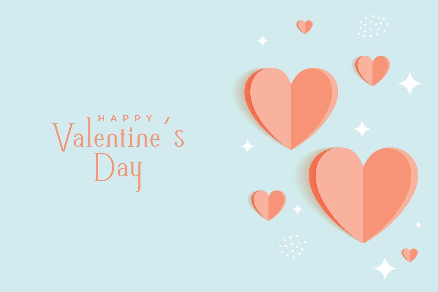 schön Valentinsgrüße Tag Gruß Hintergrund mit Papierschnitt Herz vektor