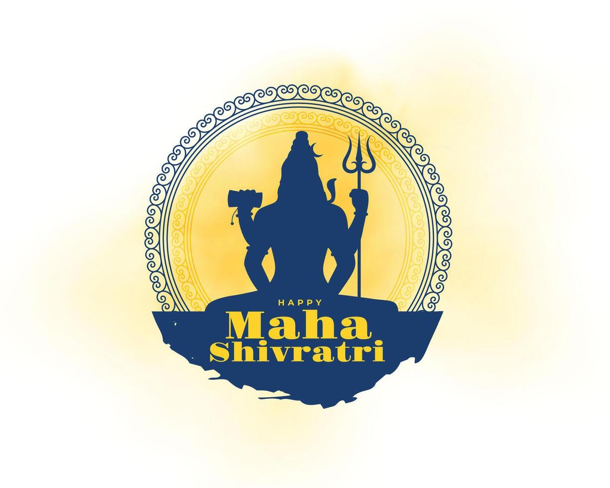 indisch Festival maha Shivratri wünscht sich Hintergrund Design vektor