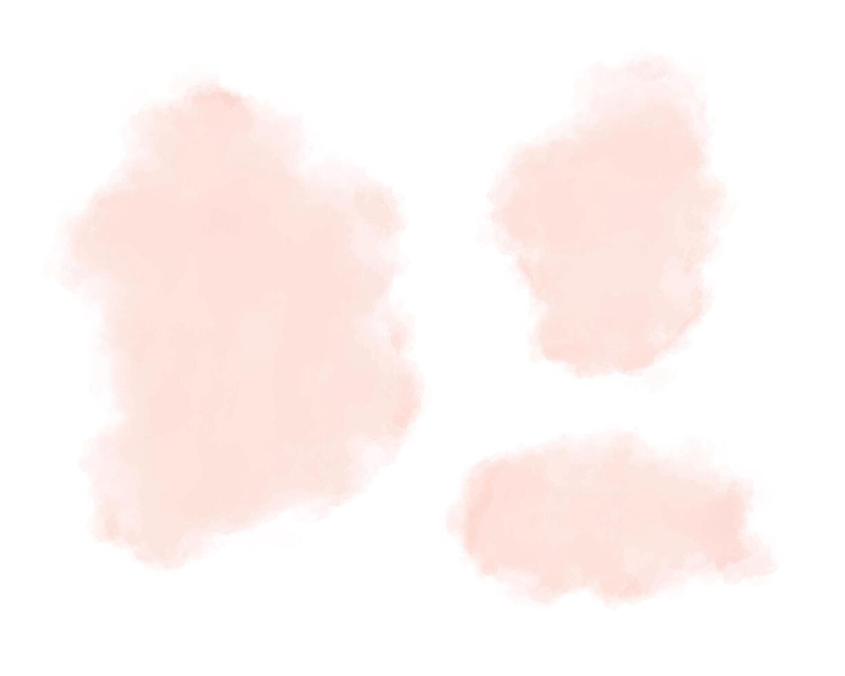 Pastell- Farbe Aquarell abstrakt Textur einstellen im Pfirsich oder Licht Rosa Farbe vektor