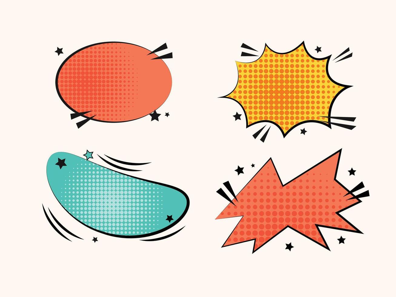 Comic Rede Luftblasen auf ein Comic Streifen Hintergrund, Vektor Illustration