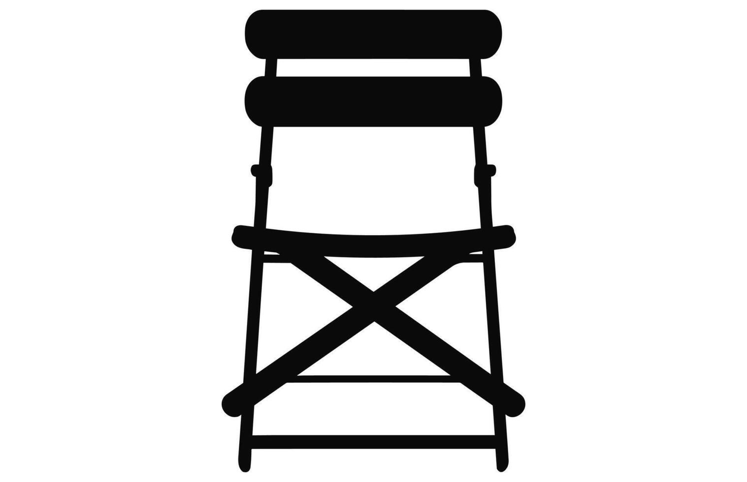 hopfällbar stol siluett, vikning stol vektor illustration.stolar vektor silhuett