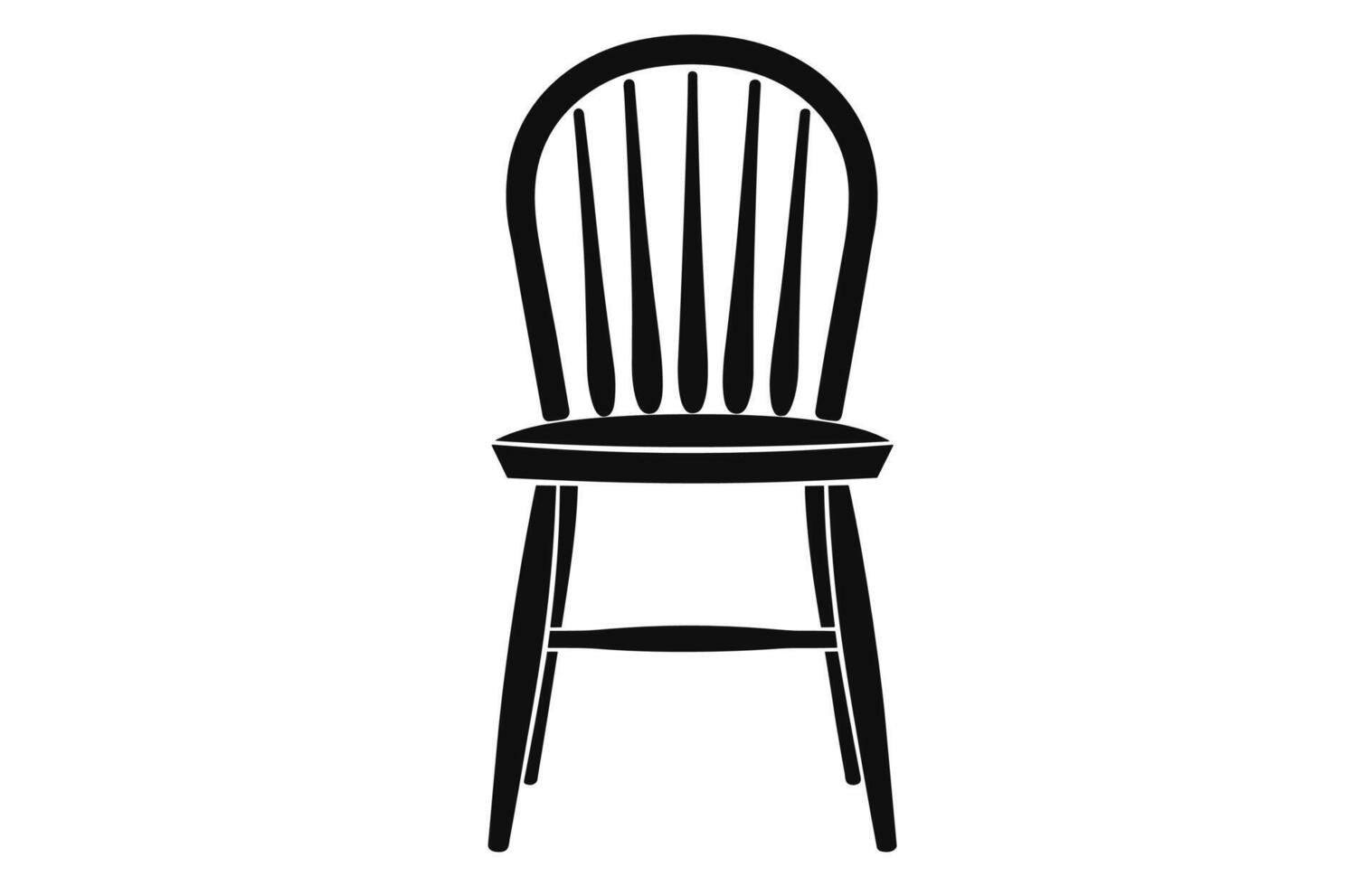 hölzern Stühle Silhouette, Stuhl Silhouetten, hölzern modern Stühle Silhouette, hölzern Stühle Vektor einstellen