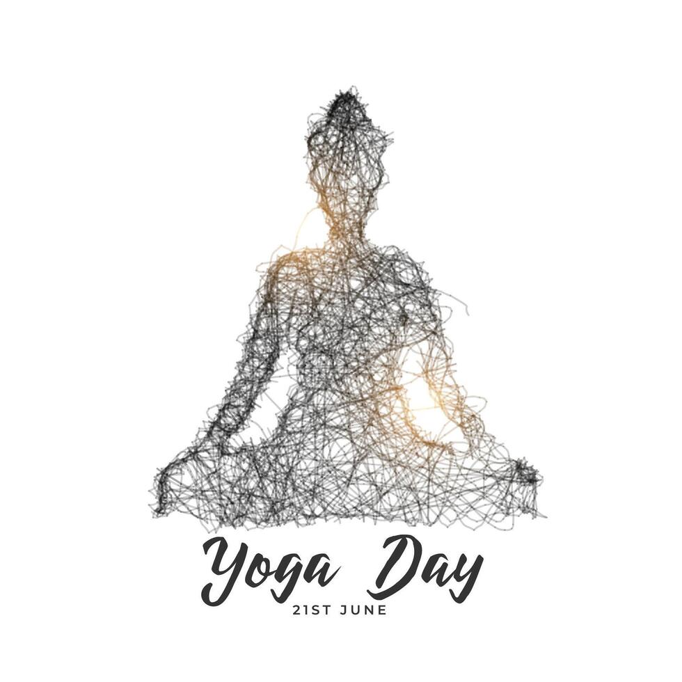 künstlerisch International Yoga Tag Hintergrund zum Ruhe und Entspannung vektor