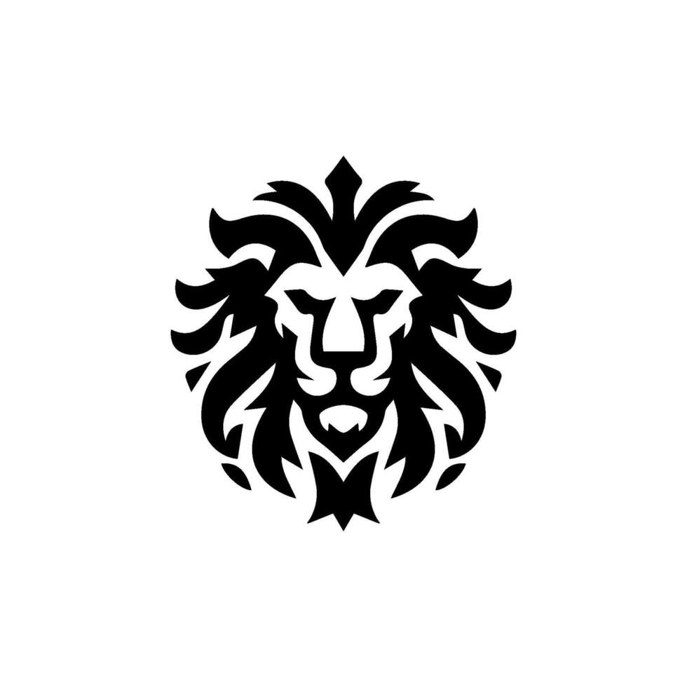 logotyp design med de form av en lejon huvud vektor
