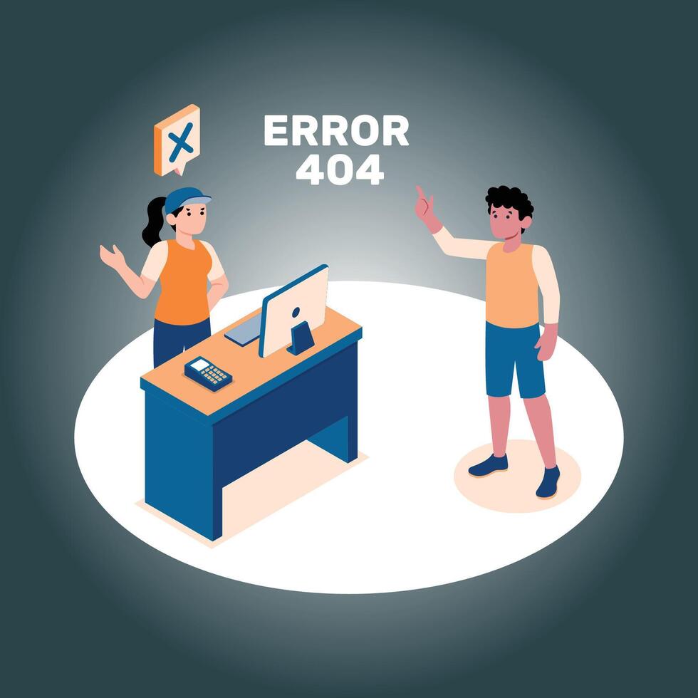 404 fel dålig begäran begrepp vektor