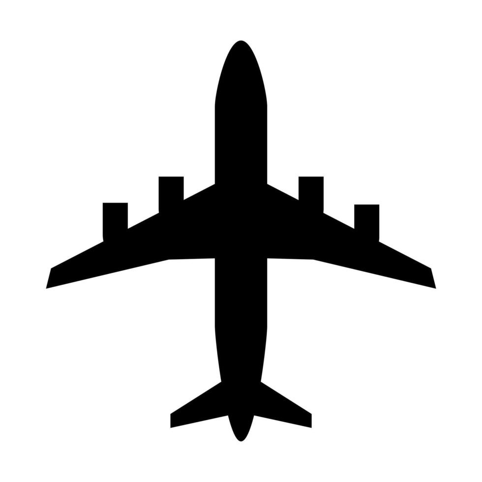 Flugzeug eben Symbol Vektor Transport Konzept zum Grafik Design, Logo, Netz Grundstück, Sozial Medien, Handy, Mobiltelefon Anwendung, ui Illustration