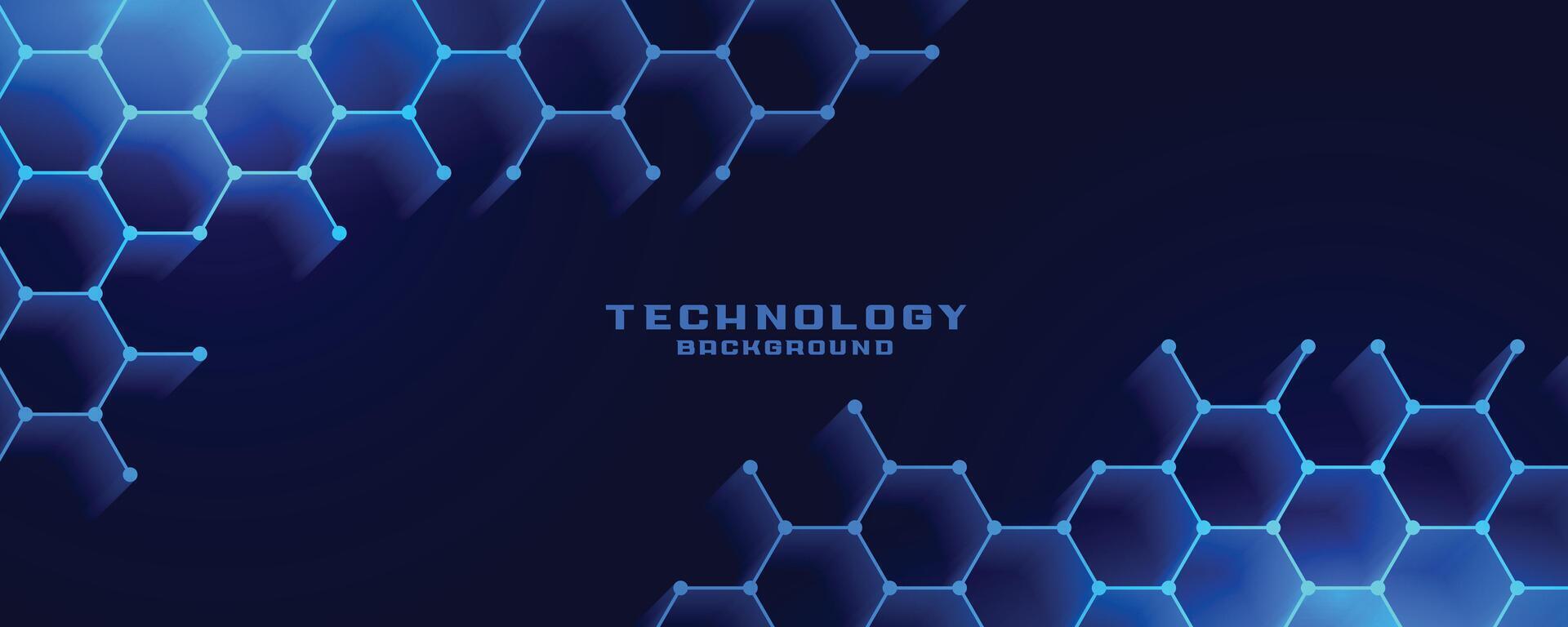 Blau sechseckig Gittergewebe Technologie Hintergrund Vektor Illustration