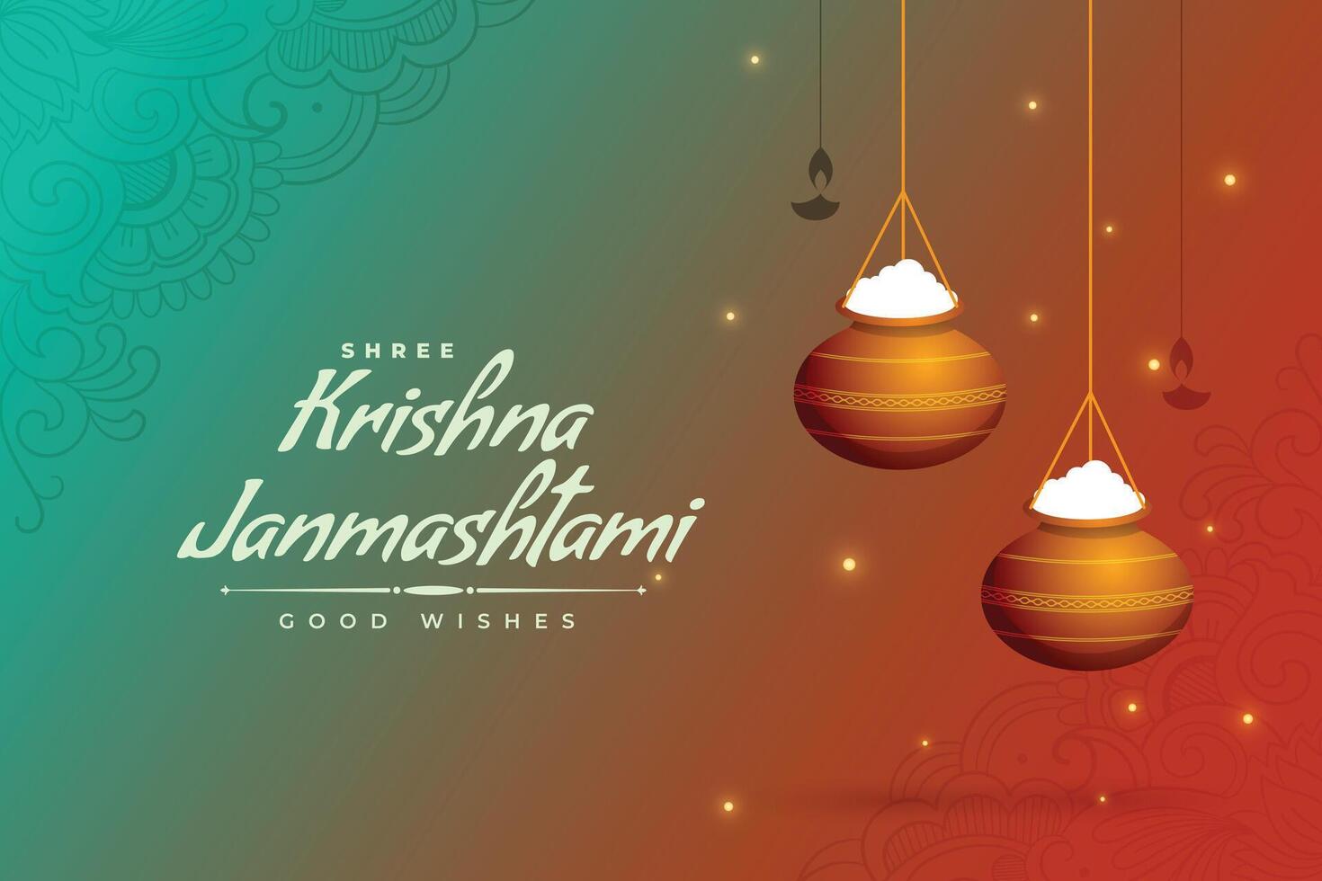 hängande matki för krishna Janmashtami festival vektor