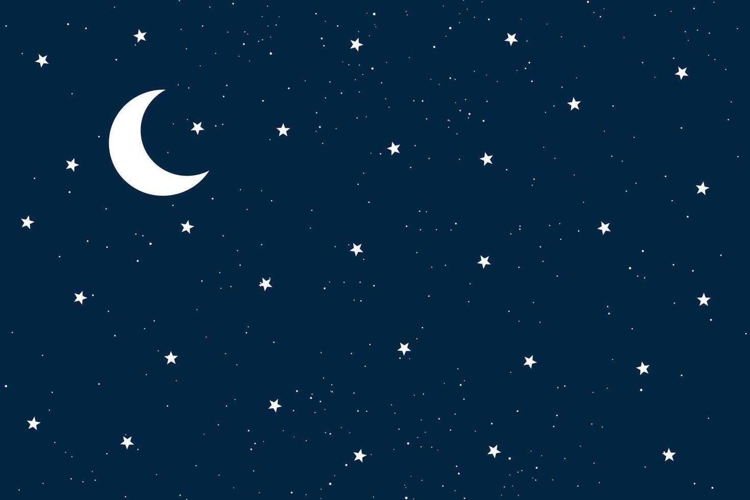 schön Mond und Star Nachtzeit Hintergrund Design vektor