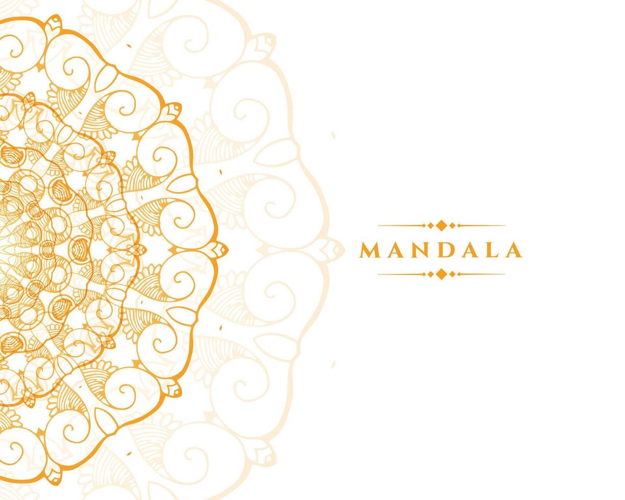 islamic stil gyllene arabesk mandala mönster bakgrund vektor