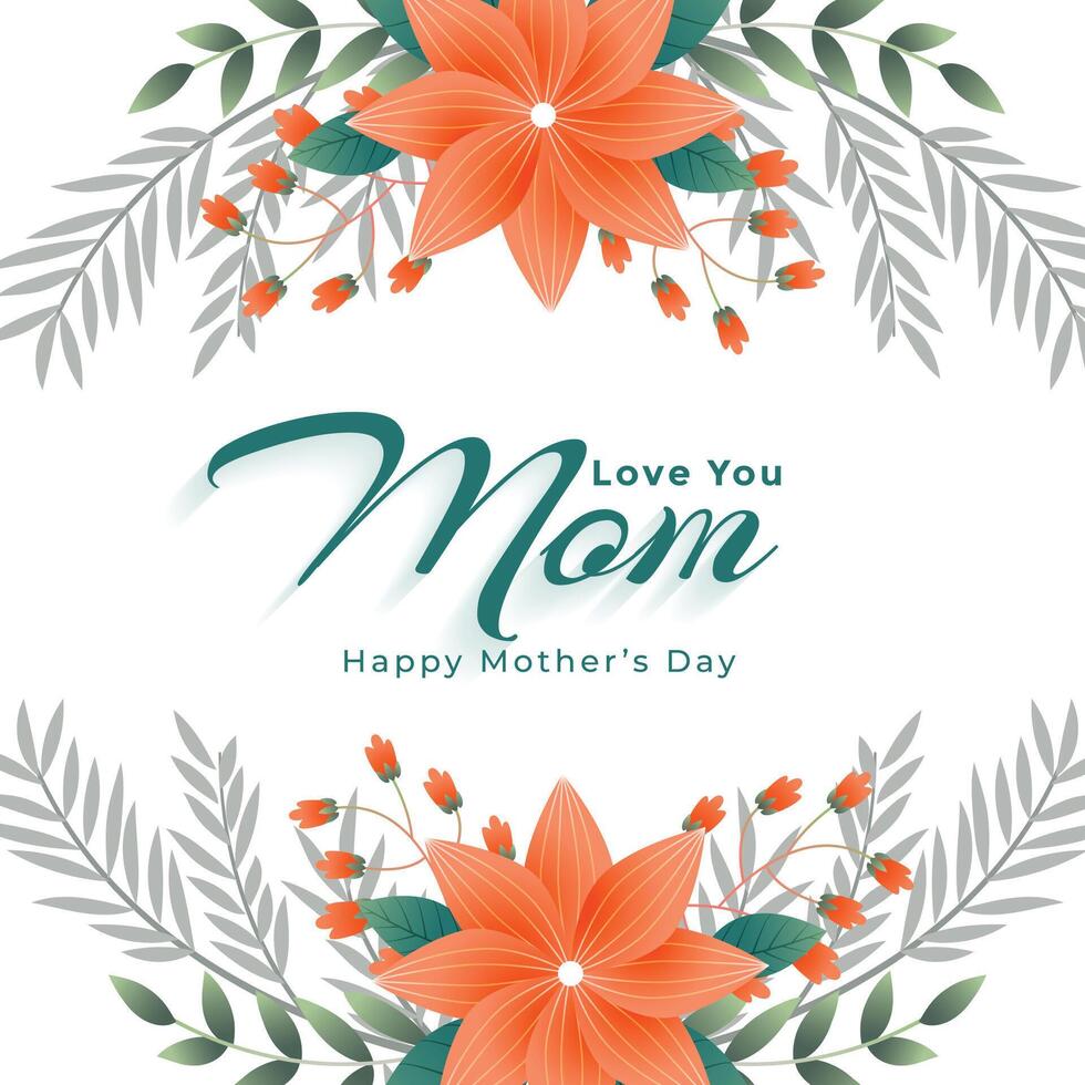 glücklich Mütter Tag Blume Dekoration Hintergrund Design vektor