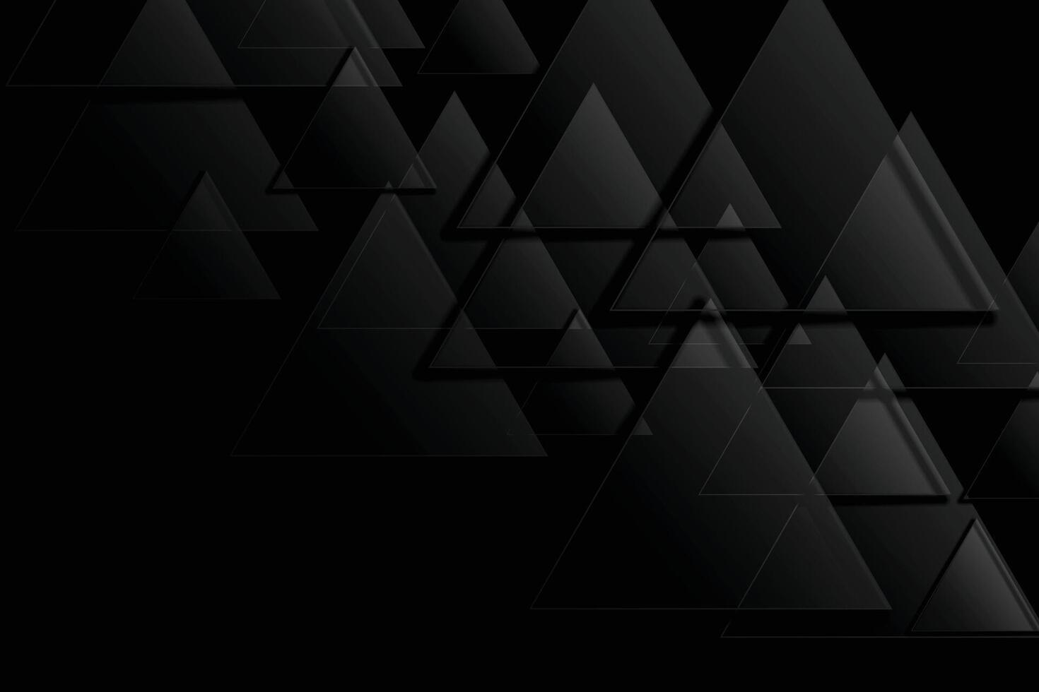 svart triangel tapet bakgrund design vektor