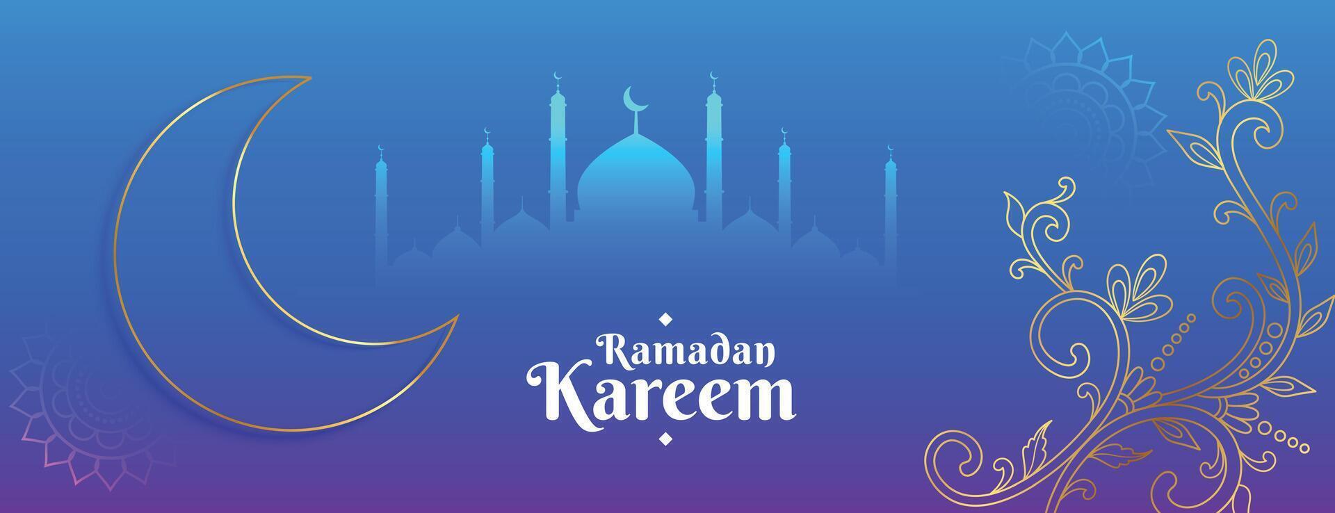 ramadan kareem festival baner med skön färger vektor