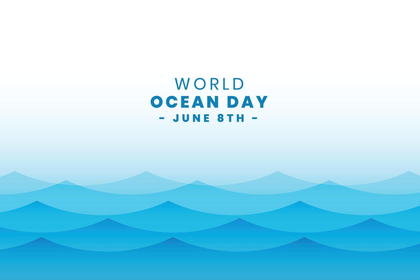 Meer Wellen Welt Ozean Tag Design Hintergrund vektor