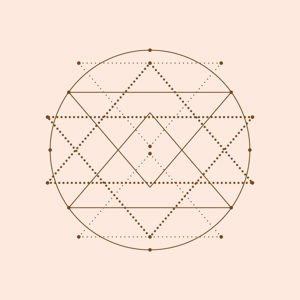 helig geometri bakgrund med astrologi och mystiker symbol vektor