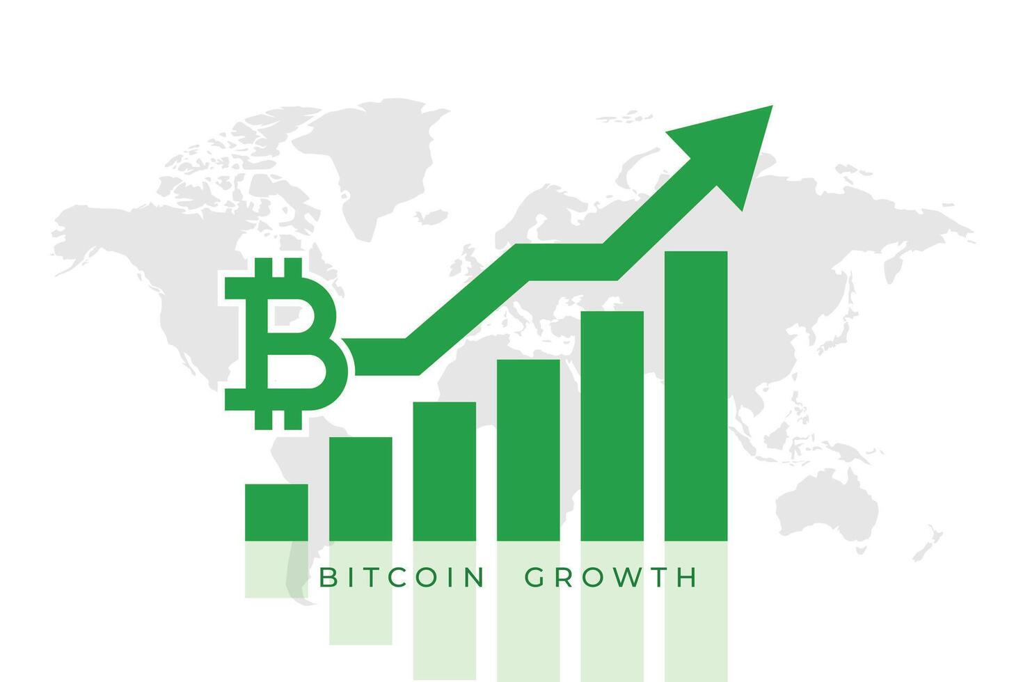 bitcoin tillväxt grön Diagram bakgrund vektor