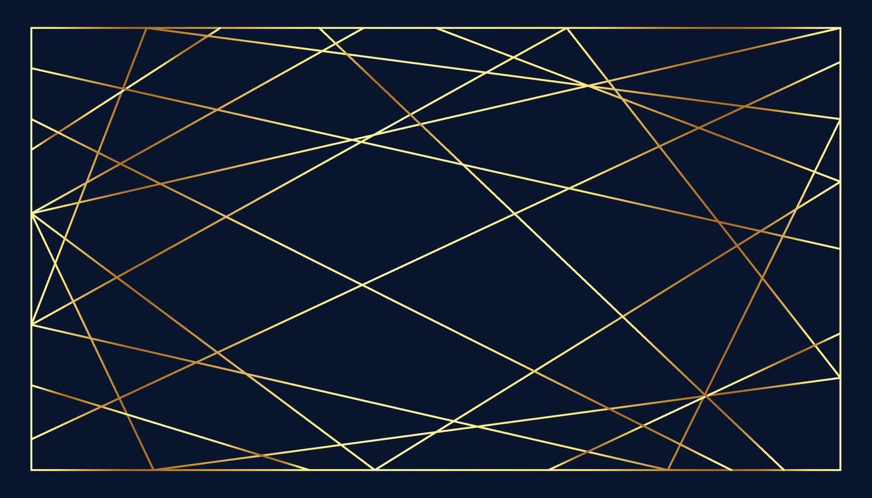 golden niedrig poly Linien Hintergrund vektor